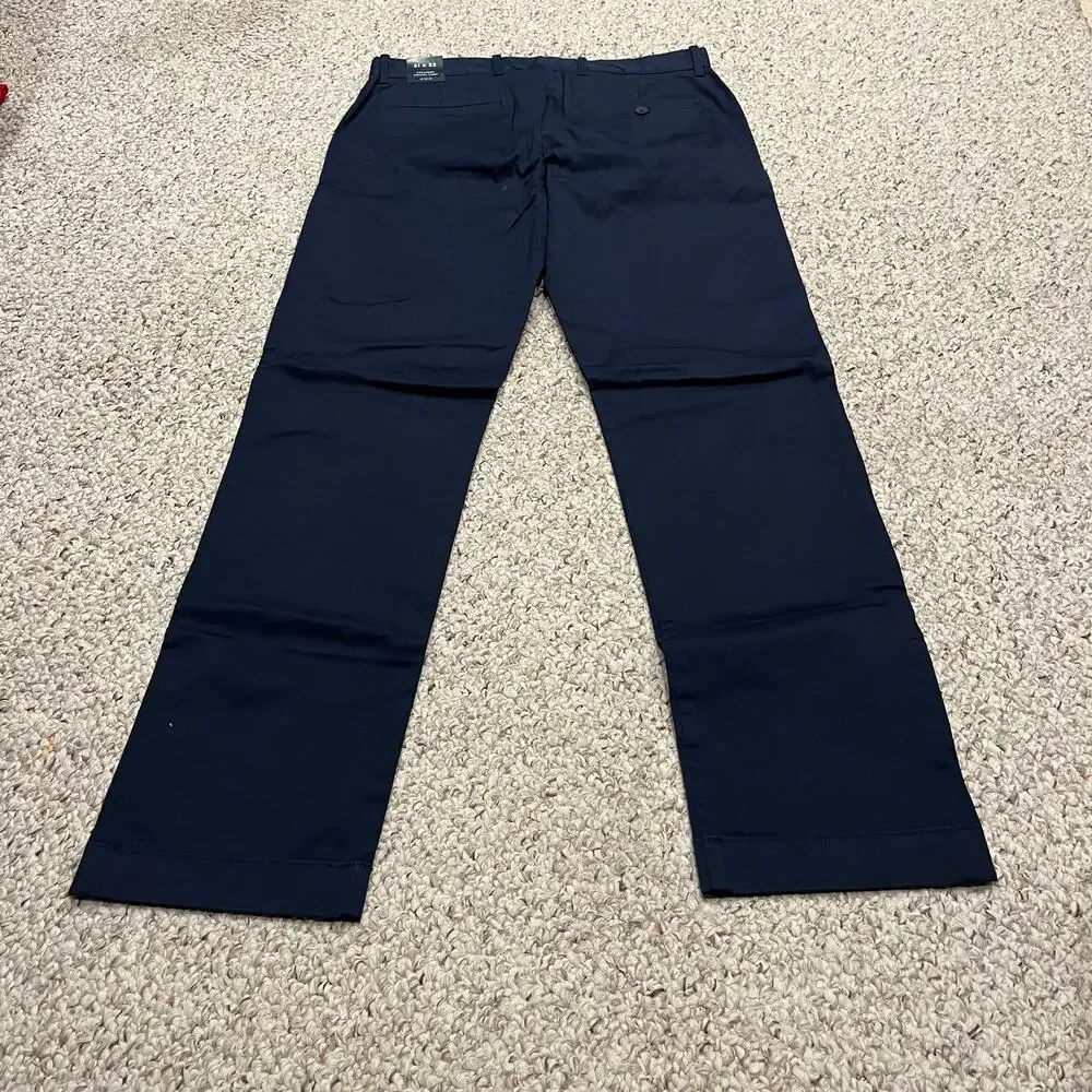 NEW J Crew Original Chino Pant Straight Leg 31x32 Navy Blue Preppy Classic Work